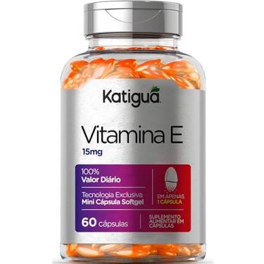 Imagem de KATIGUÁ Vitamina E Sem Sabor Katiguá 60 Cápsulas De 15Mg Prata