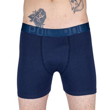 Imagem de Kit Cueca Lupo Boxer Algodao Com Elastano 2 Peças Azul  masculino