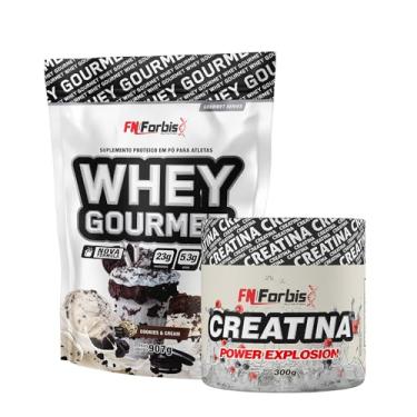 Imagem de Kit Whey Protein Gourmet Refil 907g + Creatina Power Explosion 300g - FN Forbis Nutrition (Cookies and Cream)