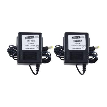 Imagem de Kit 2 Adaptador Tensão Ac-100 9V 300Ma Ac Dc Bivolt Diversos Equipamentos Dinamômetro Dd Medidor Oxigênio Ph Instrutherm