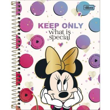 Imagem de Caderno Espiral Capa Dura Colegial 10 Matérias Minnie 160 Folhas Tilib