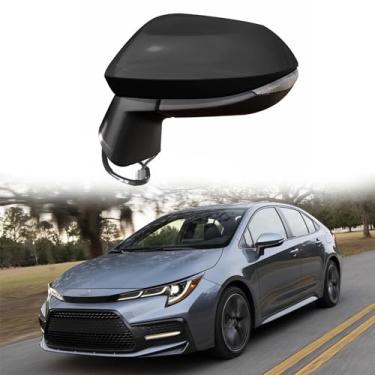 Imagem de Conjunto de espelho lateral do motorista adequado para Toyota Corolla 2019 2020 2021 Toyota Corolla Espelho retrovisor de reposição para Toyota Corolla Acessórios ajuste de lente, aquecimento, luz de