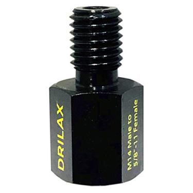 Imagem de Drilax Adaptador de esmerilhadeira angular M14 macho para fêmea 5/8-11 - Conversor de rosca europeu para norte-americano para brocas de núcleo de diamante, almofadas de polimento, rebolos - Acessório