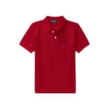 Imagem de POLO RALPH LAUREN Camisa Polo de Malha de Algodão para Meninos, Vermelho 1, 3