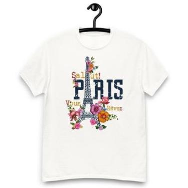Imagem de Camiseta Plus Size Unissex - Paris Torre Eiffel-Unissex