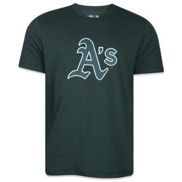 Imagem de Camiseta New Era Oakland Athletics MLB Back School Off White-Masculino