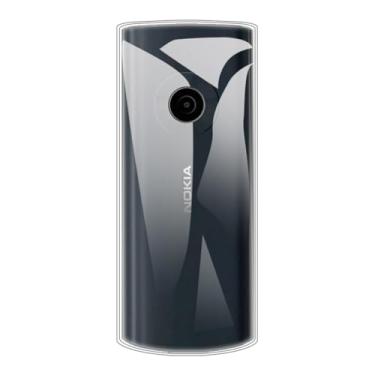 Imagem de Shantime Capa para Nokia 110 4G 2023, capa traseira de TPU macio à prova de choque de silicone antiimpressões digitais, capa protetora de corpo inteiro para Nokia 110 4G 2023 (1,80 polegadas)