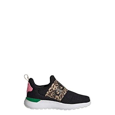 Imagem de adidas Tênis de corrida infantil unissex Lite Racer Adapt 4.1, Núcleo preto/preto/rosa, 18