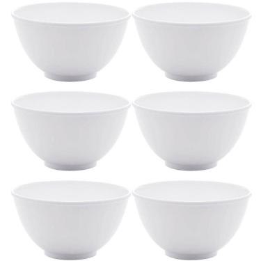 Imagem de Conjunto 6 Bowls de Melamina Brancas Basic Lyor Cumbucas par