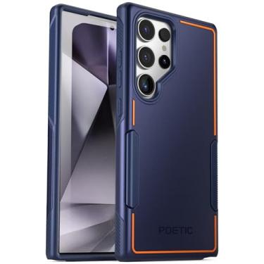 Imagem de Poetic Capa da série Neon compatível com Galaxy S24 Ultra 5G de 6,8 polegadas, capa protetora de camada dupla, resistente, resistente, leve, fina, à prova de choque, azul marinho