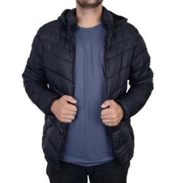 Imagem de Jaqueta Masculina Safira Nylon Peluciada Preta - SF7717-Masculino