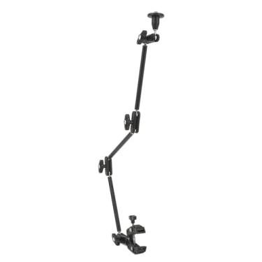 Imagem de Braçadeira de Braço de Fricção Articulada Ajustável Braçadeira Forte para Câmeras DSLR Action Mini Webcams Tablets Telefones Monitores Transmissão Ao Vivo Selfies Viagem Preto