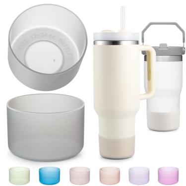 Imagem de Bota de silicone para Stanley Cup 567.0-1,134.0 g, capa inferior para Stanley 567.0 g 850.5 g IceFlow, protetor para Hydroflask 340.2-680.4 g manga de garrafa de água para Stanley Cup Boot Acessórios