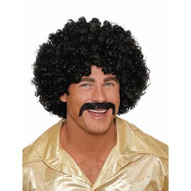 Imagem de Dreamgirl Peruca afro unissex para adultos, preta, tamanho único