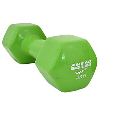 Imagem de Halter Sextavado em Vinil Ahead Sports 4kg Verde