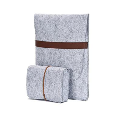 Imagem de LUOHANGE Capa protetora vertical para laptop MacBook Pro de 15 polegadas para MacBook Pro 2019 de 16 polegadas, MacBook Pro 2015-2019 de 15 polegadas, Dell XPS 15 com bolsa de acessórios de feltro