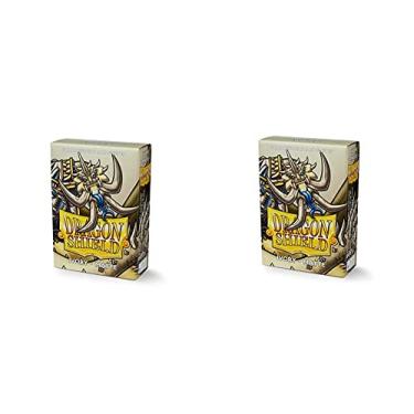 Imagem de 2 Packs Dragon Shield Matte Mini Japanese Ivory 60 ct Card Sleeves Value Bundle!