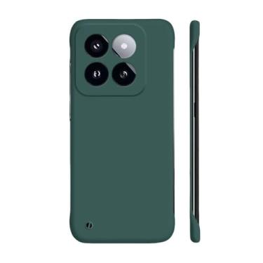 Imagem de Capa ultrafina sem moldura para PC para Xiaomi MI 14 12 13 11T 10T 9T Pro 12 11 Lite 5G NE 13 12S Capa de telefone rígida fosca ultra colorida, verde escuro, para Mi 11