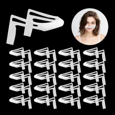 Imagem de ZFYOUNG 20 peças de bandagem elástica de nariz, bandagem de recuperação de septoplastia, bandagem nasal externa, alivia o desconforto nasal, com boa capacidade absorvente e elasticidade (branca)