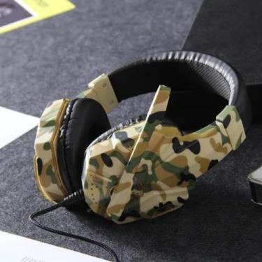 Imagem de Fone De Ouvido Gamer Com Microfone Pc Headset P3 Camuflado - B-Max