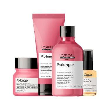 Imagem de Kit L'oréal Professionnel Serie Expert Pro Longer - 3 Produtos + Óleo 