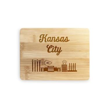 Imagem de Tábua de cortar Kansas City, presentes de Kansas City, presentes para Kansas City, tábua de corte de bambu, ideia de presente de inauguração de casa, aniversário, ideia de presente de Natal (pequeno