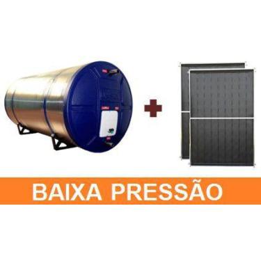 Imagem de Kit Aquecedor Solar Com Boiler 300 Litros Aço 304 Nível com 2 placas 1