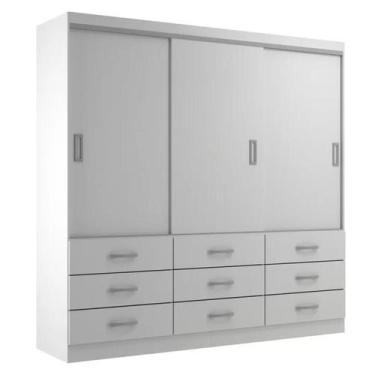 Imagem de Guarda Roupa Casal Isabela 03 Portas 09 Gavetas - Evidencia Moveis, Br