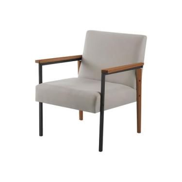 Imagem de Poltrona Decorativa Para Sala Trindade Estilo Industrial Sanna Decor E