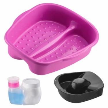 Imagem de Kit Manicure e Pedicure Tigela mão + Bacia Pés + Porta acetona e algod