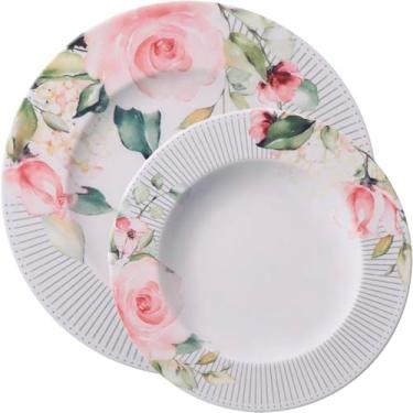 Imagem de Jogo Pratos Raso E Fundo 2 Pessoas 4Pçs Ornatta