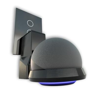 Imagem de Suporte De Tomada Parede Levitar Compativel com Alexa Echo Dot 5 - Esconde os Fios