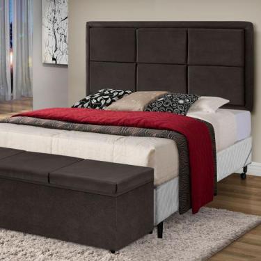 Imagem de Painel Quarto Lais 6746 Queen 160cm - ESTOFADOS JATAI, Marrom