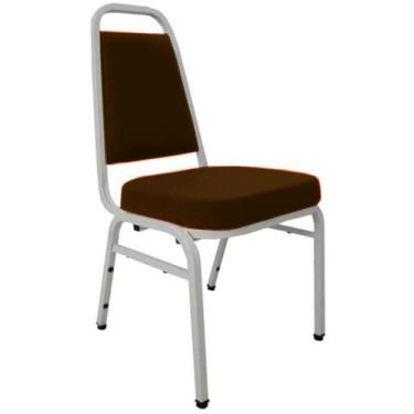 Imagem de Cadeira Empilhável para Auditórios Linha Hotel Plus Marrom - Design Of