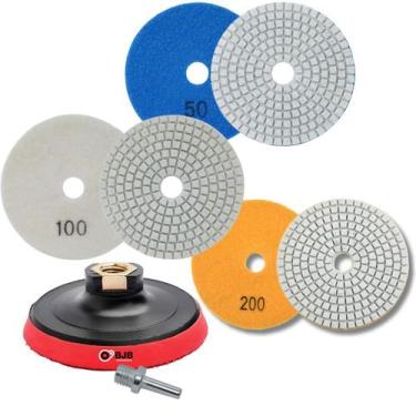 Imagem de Kit Acabamento Porcelanato 45 Graus Com 3 Lixas 1 Suporte - Bjb Equipa