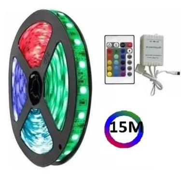 Imagem de Fita De Led Rgb IP65 5050 15 Metros Para Decoração s/ fonte