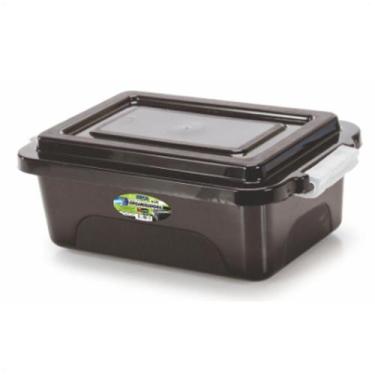 Imagem de Caixa Organizadora Baixa Black 5 Litros Com Tampa E Travas - Ercaplast