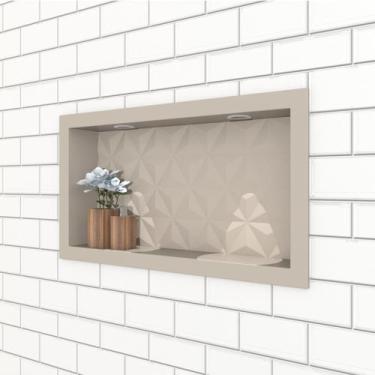 Imagem de Nicho para Banheiro em Mármore Sintético Texturizado 60x30cm - Cozimax
