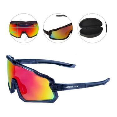 Imagem de Oculos Para Ciclismo Absolute Wild Cinza Lente Vermelh Uv400, Wild Bik
