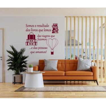 Imagem de Adesivo frase Somos o resultado parede decoração sala, quarto, cozinha