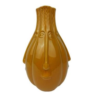 Imagem de Floreiro de Cerâmica Grande Amarelo para Jardim Decoração 22cm - Zona 