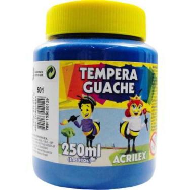 Imagem de Tinta Guache 250ml Azul Turquesa 501 Acrilex