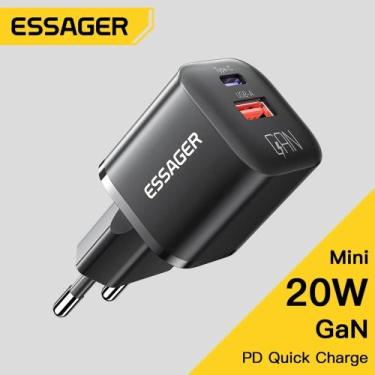 Imagem de Essager 20W GaN 2 Portas Carregamento Rápido