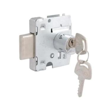 Imagem de Fechadura Blindex Vidro Porta De Bater Lingueta Redondo - Arouca