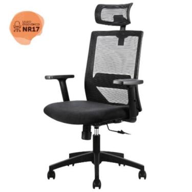 Imagem de Cadeira Giratória NR-17 Presidente c/ Braços Chicago Rivatti Tela Mesh