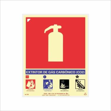Imagem de Placa de Sinalização Extintor de Co2 - Sig Sinalizações
