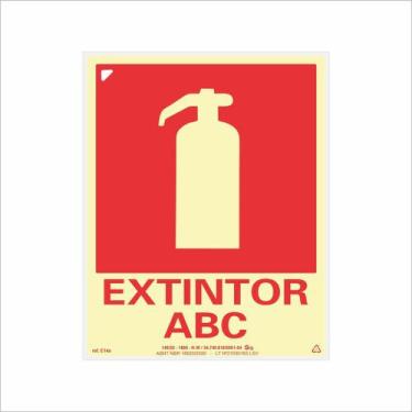 Imagem de Placa de Sinalização para Extintor Classe ABC - Sig Sinalizações