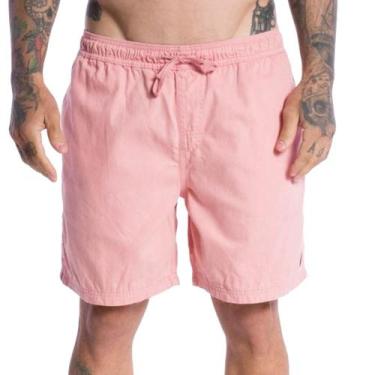 Imagem de Bermuda Elástico RVCA Escalope Salmão, M, Rosa