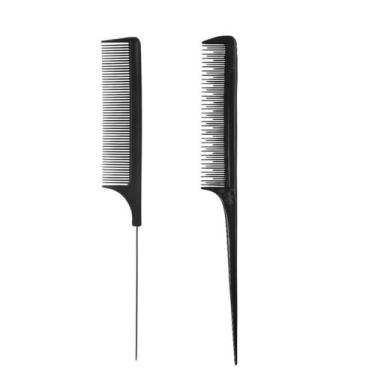 Imagem de Kit de Pentes Dentes Finos Ericar e Separador de Mechas Cabo Metálico 