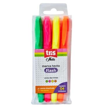 Imagem de Marca Texto Flash Holic Pop - Neon - Estojo C/4 Cores - Tris
